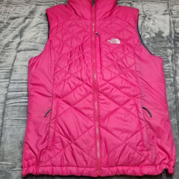 The North Face Jackets & Blazers - THE NORTH FACE Primaloft Puffer Vest Sz M Pink Full Zip Quilted Nylon Gorpcore